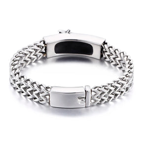 Master Mason Blue Lodge Bracelet - 316L Stainless Steel Figaro Chain - Bricks Masons