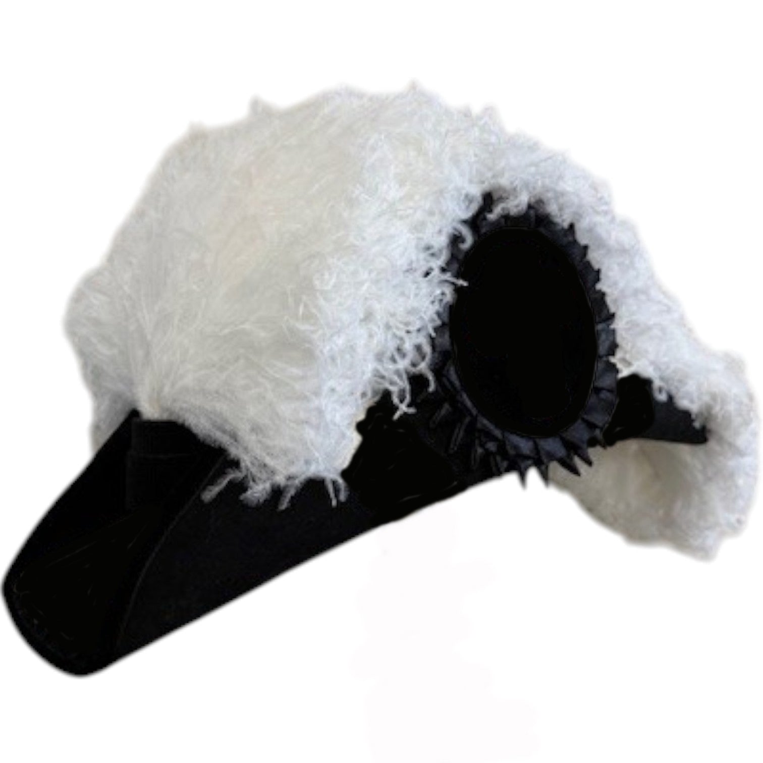 Line Officer Knights Templar Illinois Regulation Chapeau - All White Plumes - Bricks Masons