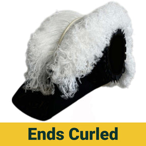 Line Officer Knights Templar Chapeau - All White Plumes - Bricks Masons