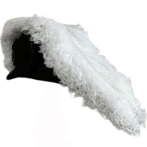 Line Officer Knights Templar Illinois Regulation Chapeau - All White Plumes - Bricks Masons