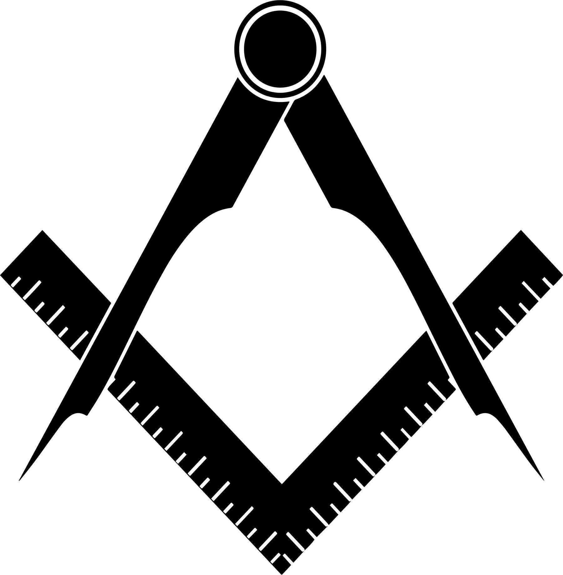 Master Mason Blue Lodge Car Door Light Projector - 2 Pieces Wireless LED Square & Compass - Bricks Masons