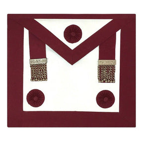 Provincial Steward Craft English Regulation Apron - White & Maroon