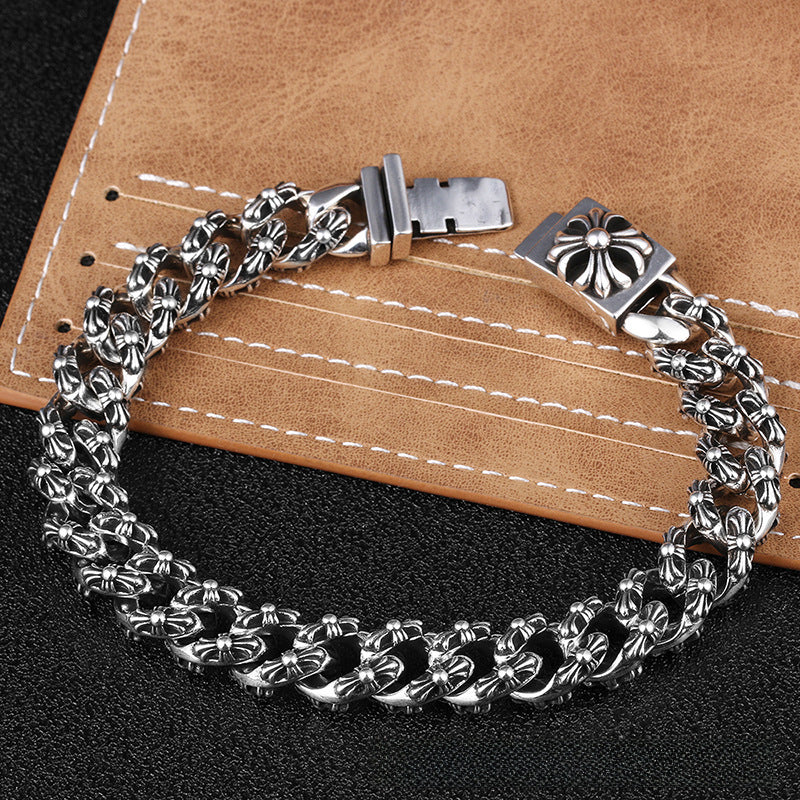 Knights Templar Commandery Bracelet - Silver Cross - Bricks Masons