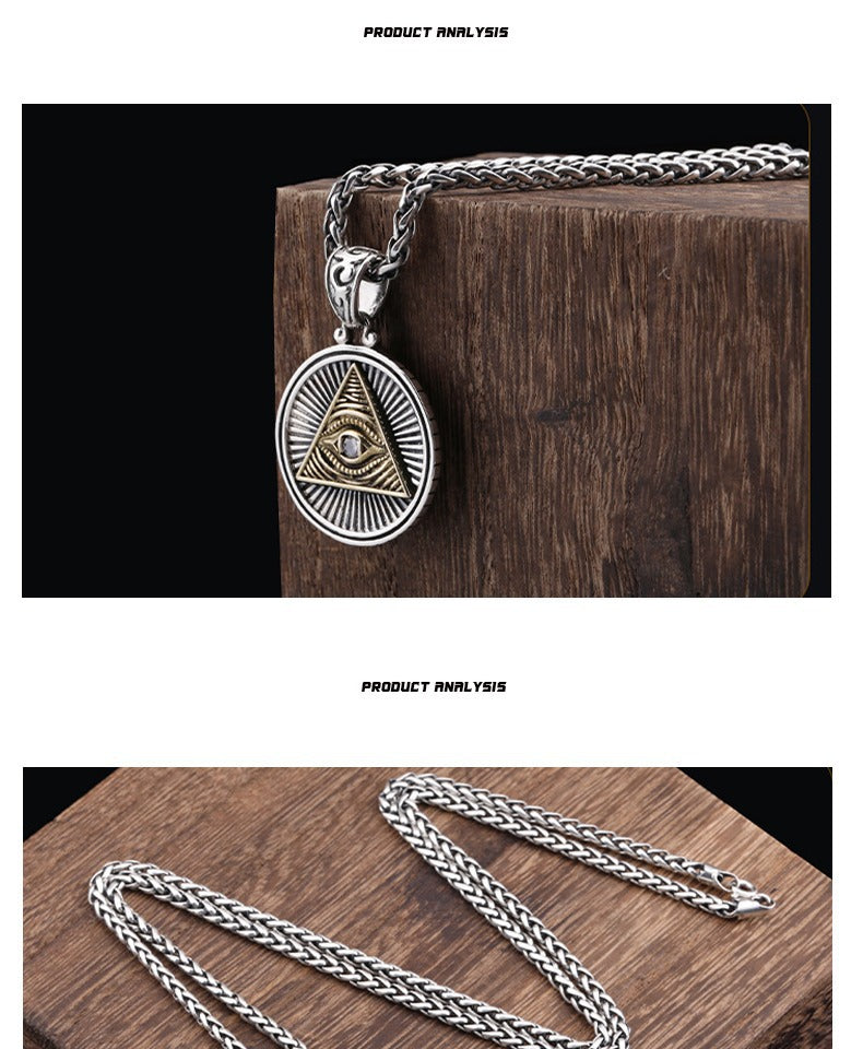 Eye Of Providence Necklace - Copper All Eye Seeing - Bricks Masons