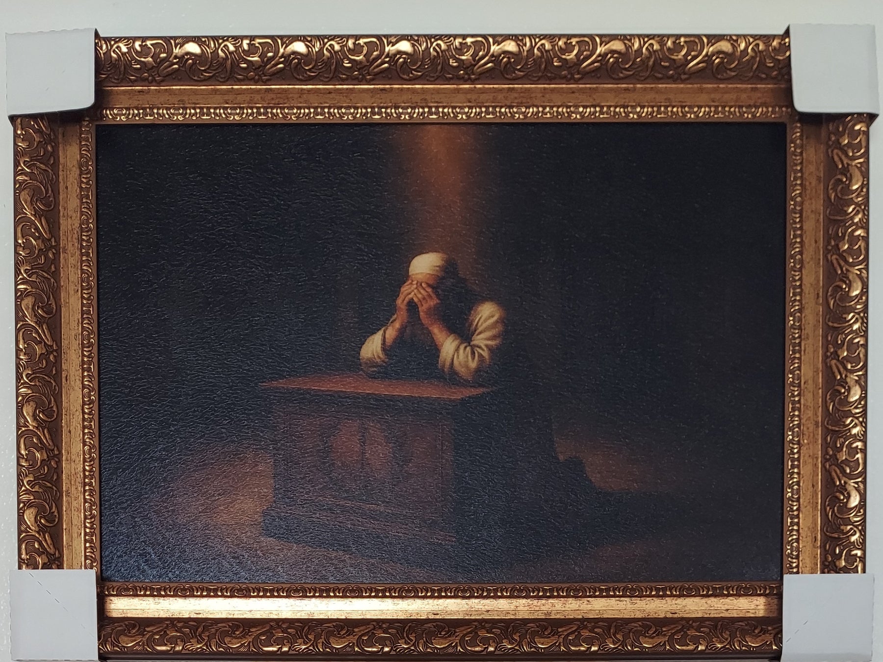 Masonic Canvas - The Master at Prayer - Bricks Masons