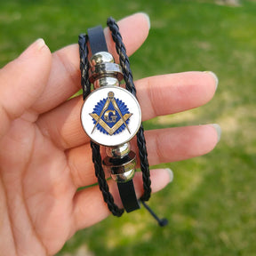 Master Mason Blue Lodge Bracelet - Square & Compass with G Wristbands