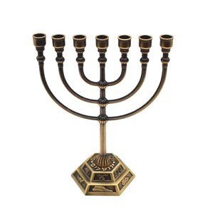 Ancient Israel Candle Holder- Menorah Hanukkah  Jerusalem 12 Tribes Jewish - Bricks Masons