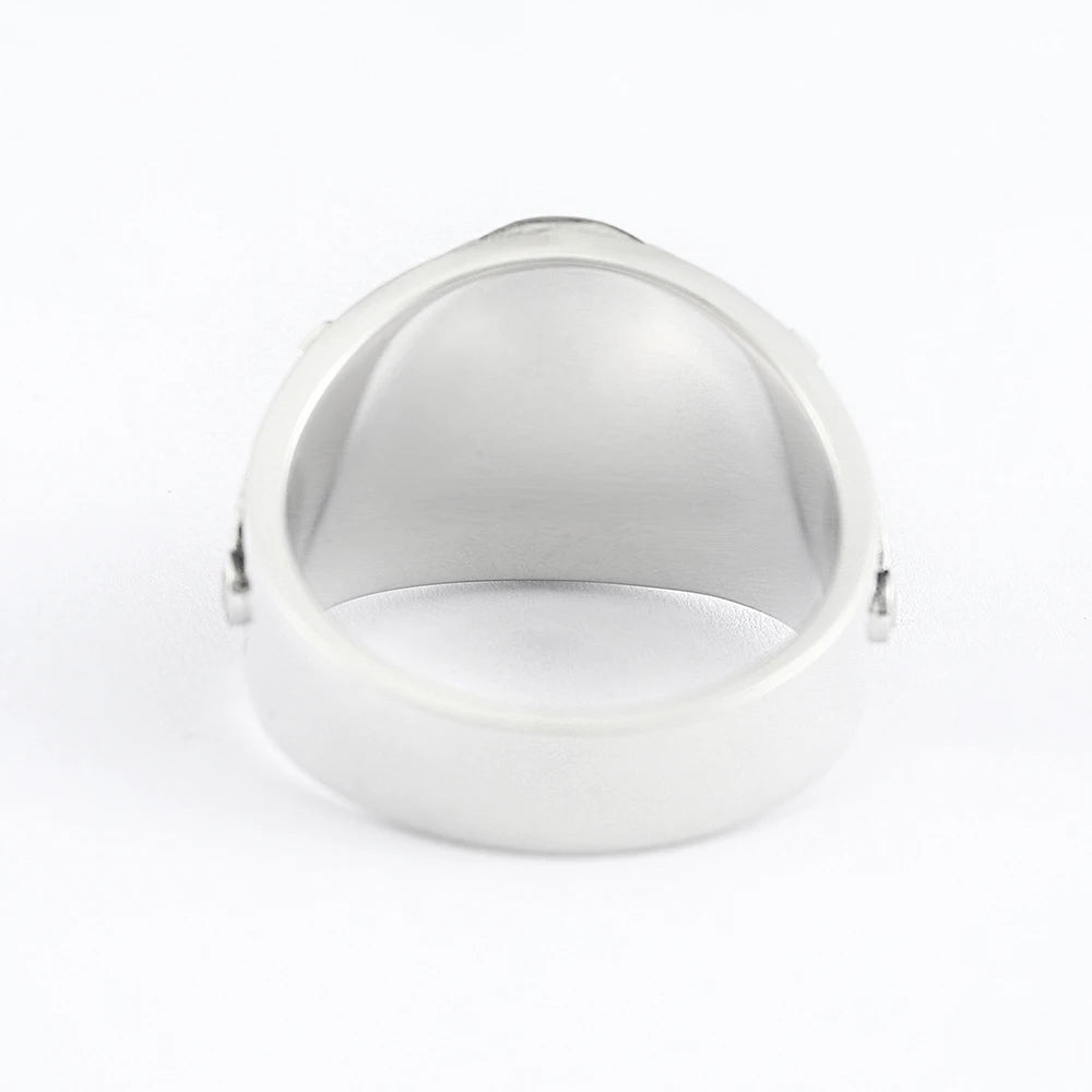 Master Mason Blue Lodge Ring - Square & Compasses G with Antique Skull