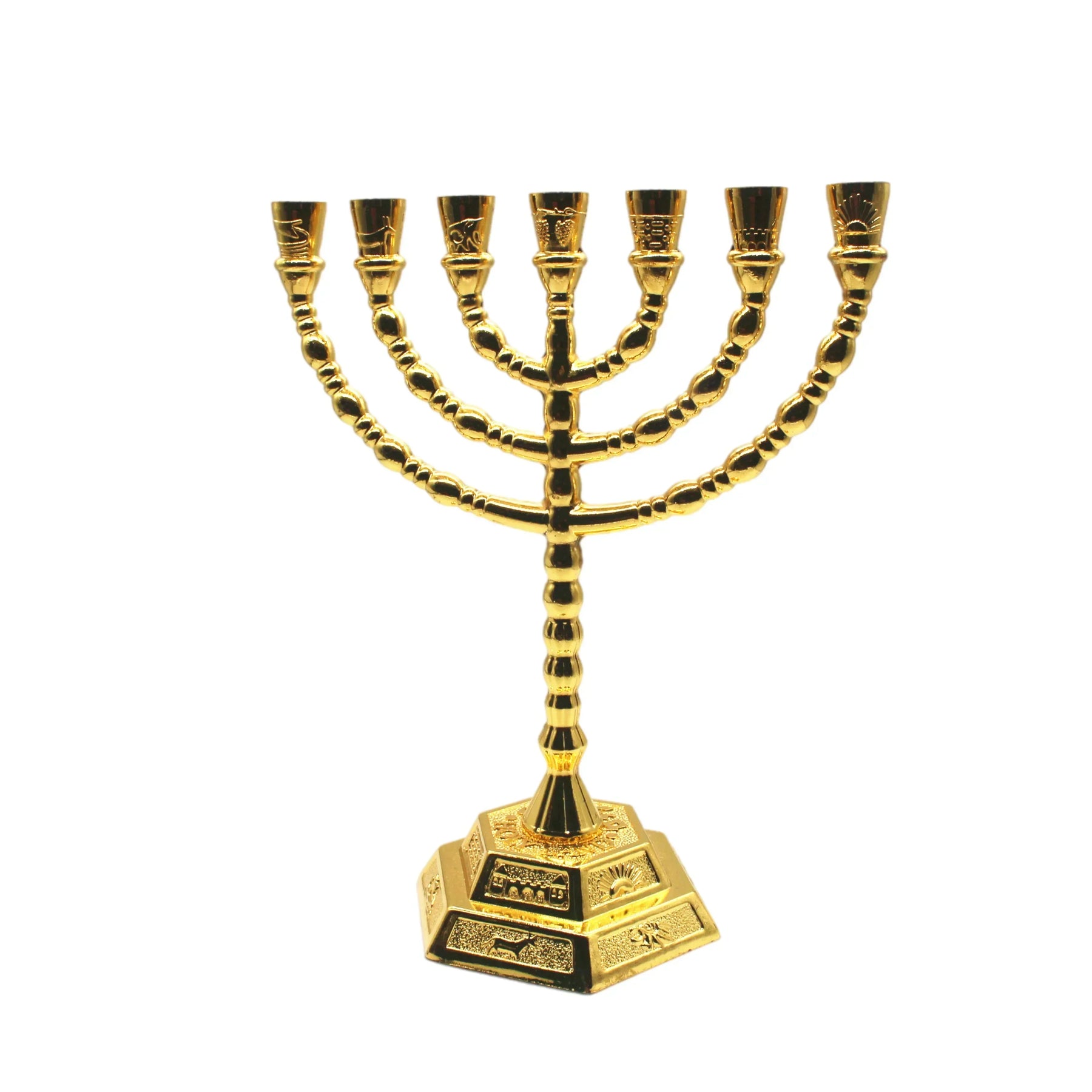 Ancient Israel Candle Holder- Menorah Hanukkah  Jerusalem 12 Tribes Jewish - Bricks Masons