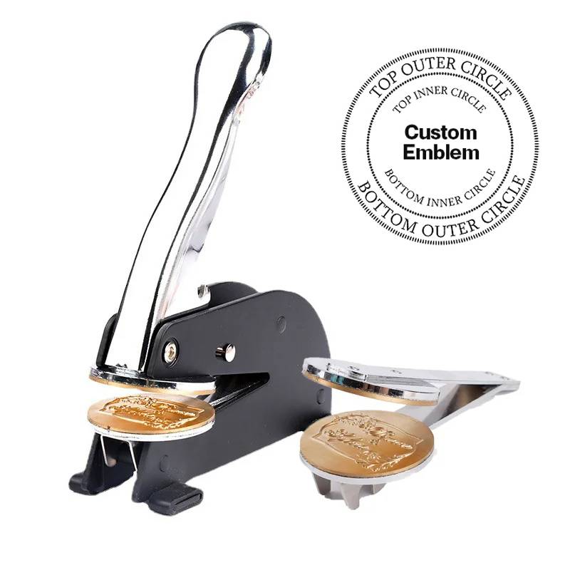 Blue Lodge Seal Press - Stainless Steel Portable Desktop Stamping Machine - Bricks Masons