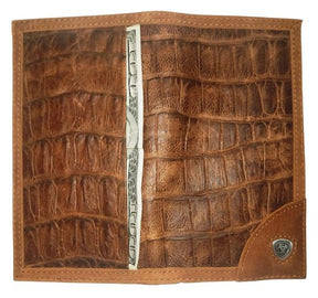 Master Mason Blue Lodge Wallet - Ariat Gator Print TX Mason - Bricks Masons