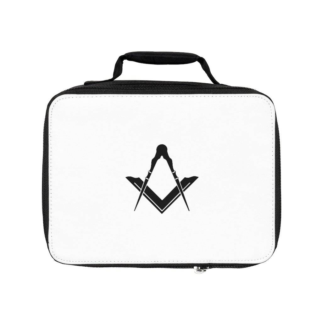 Master Mason Blue Lodge Lunch Bag - Black Base with Square & Compass