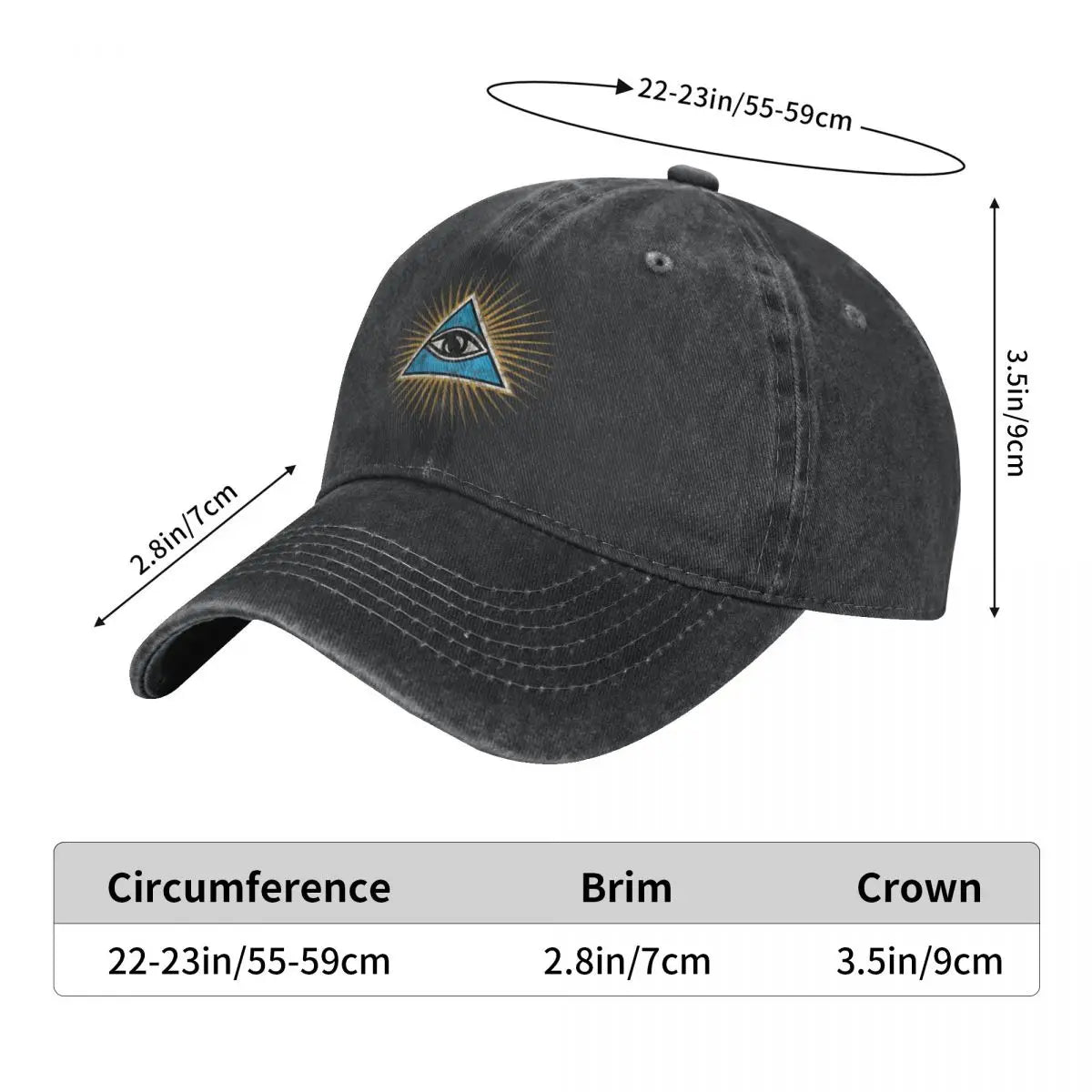 Eye of providence Baseball Cap - One Size & Various Colors - Bricks Masons