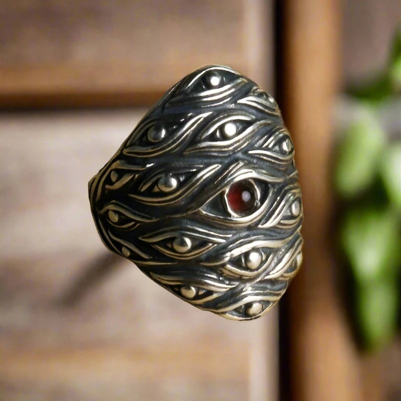 Eye Of Providence Ring - Adjustable 925 Sterling Silver - Bricks Masons