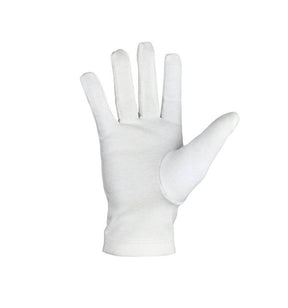 French Rite Gloves - White Cotton with Gold Crossed Trowels - Bricks Masons