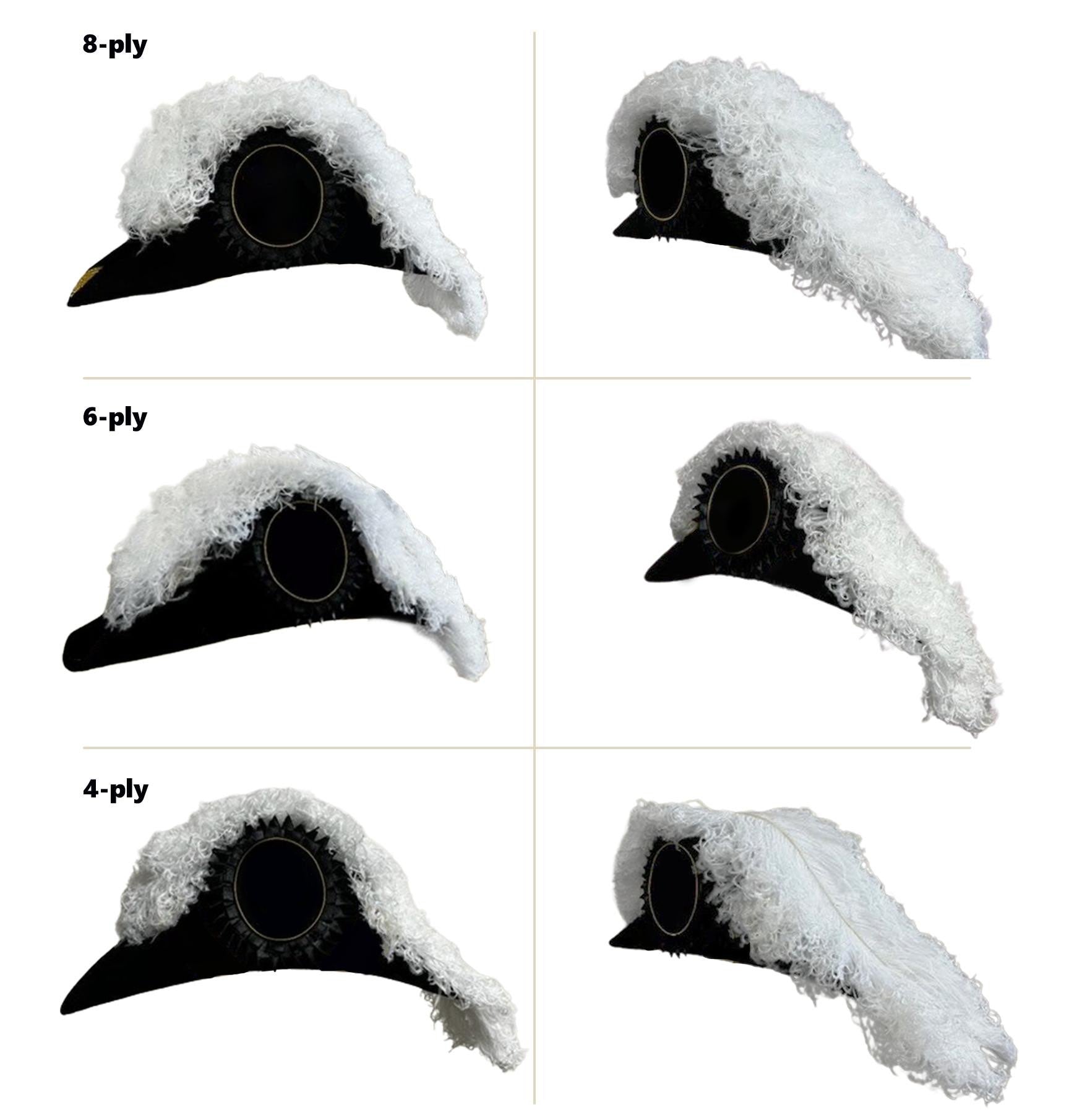 Grand Encampment Knights Templar Chapeau - All White Plumes - Bricks Masons