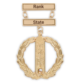 Grand Junior Warden Blue Lodge Breast Jewel - Gold Coated Customizable - Bricks Masons