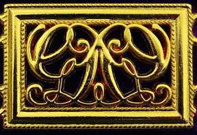 Grand Officers Blue Lodge Chain Collar - Gold Plated with Rhinestones on Red Velvet - Bricks Masons