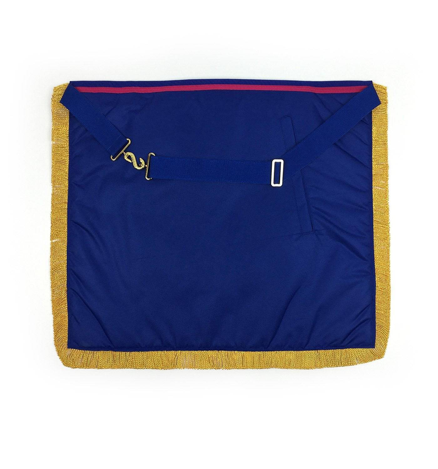 Grand Officers Mark Apron - Blue & Pink with Gold Fringe - Bricks Masons