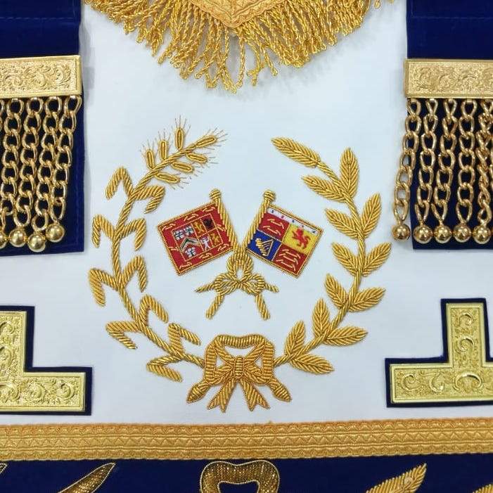 Grand Standard Bearer Craft Apron - Royal Blue - Bricks Masons