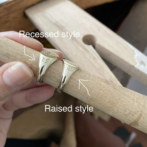 Master Mason Blue Lodge Ring - Sterling Silver With Blue Enamel - Bricks Masons