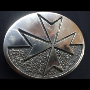 Order Of Malta Belt Buckle - High Polished Handcrafted Bronze Metal - Bricks Masons