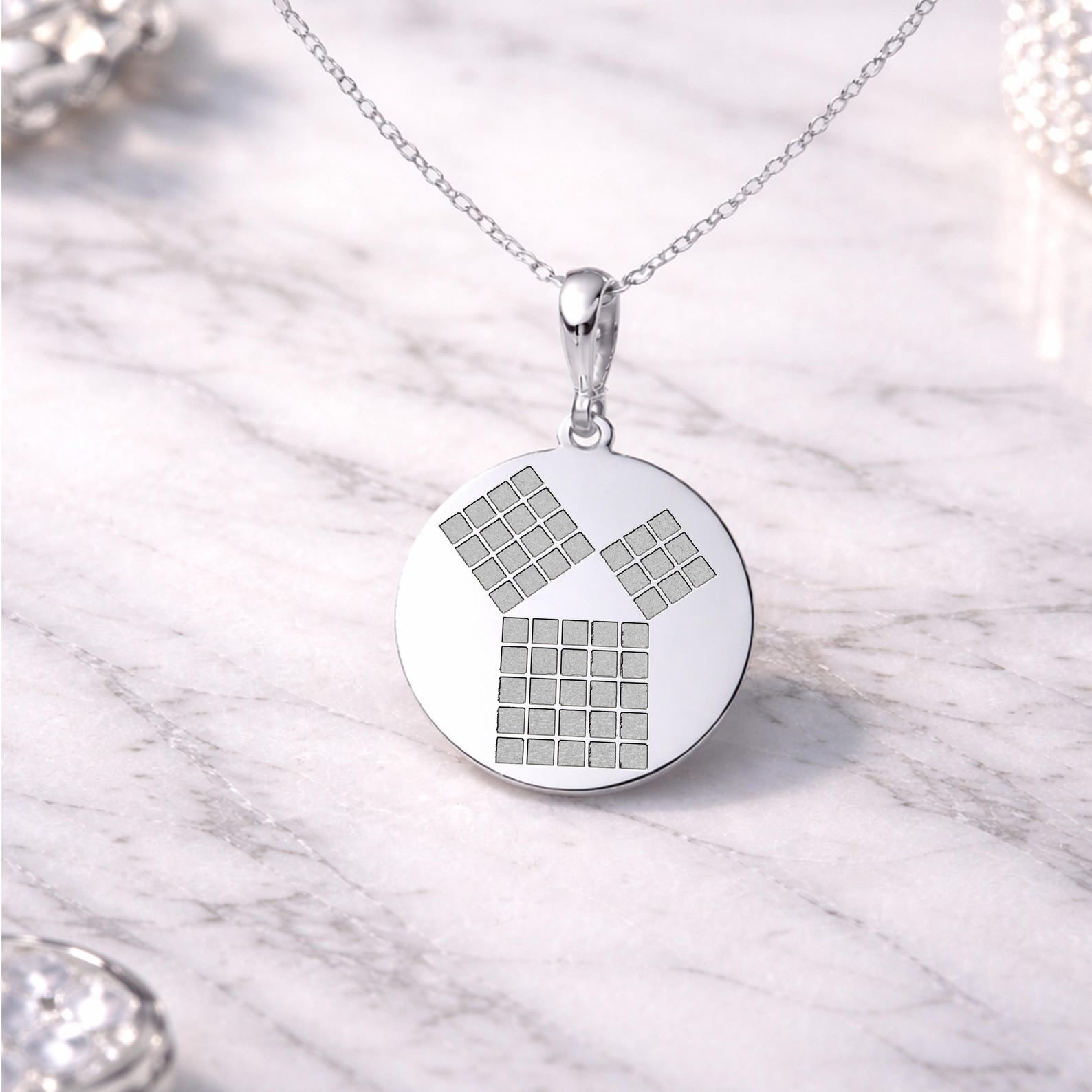 Masonic Necklace - The 47th Problem of Euclid Various Sizes - Bricks Masons