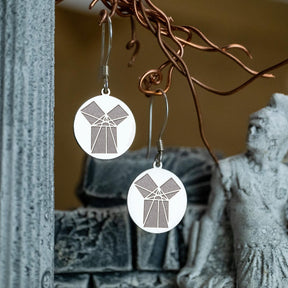 Masonic Earrings - The 47th Problem of Euclid Various Sizes - Bricks Masons