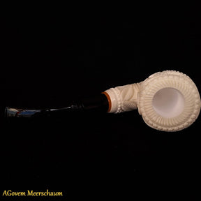 Shriners Meerschaum Pipe - Handmade Beewax With Fitter Hard Case - Bricks Masons