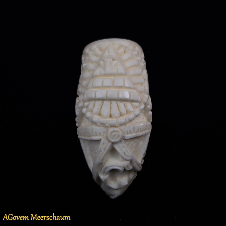 Master Mason Blue Lodge Meerschaum Pipe - Handmade with Fitter Case - Bricks Masons