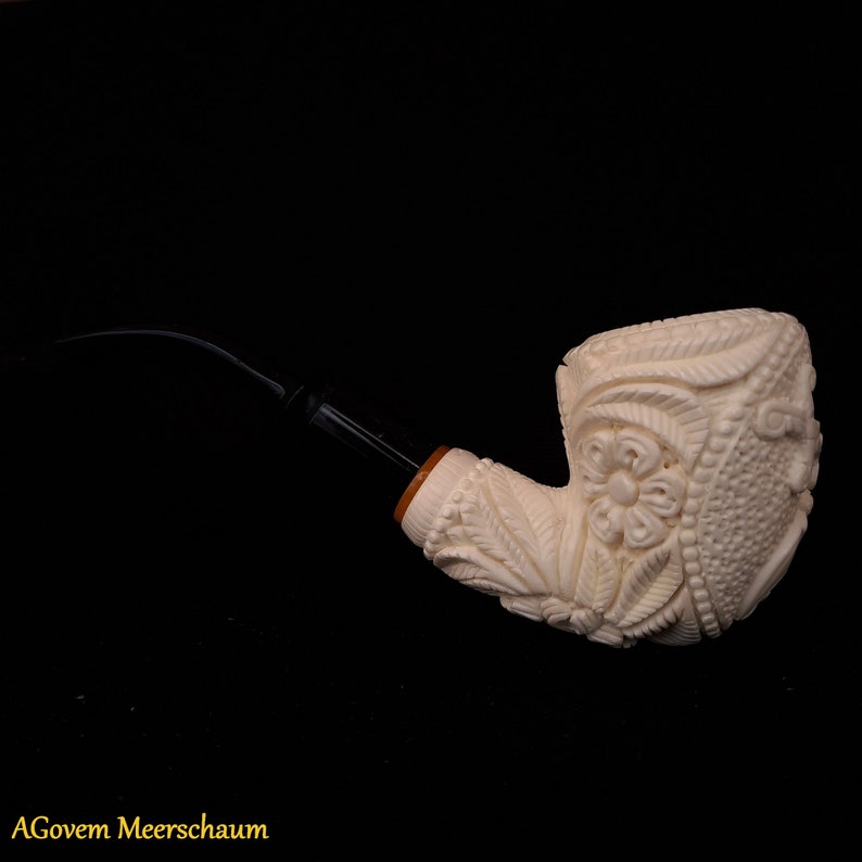 Shriners Meerschaum Pipe - Handmade Beewax With Fitter Hard Case - Bricks Masons
