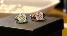 Master Mason Blue Lodge Ring - Custom Lodge Number 925 Sterling Silver - Bricks Masons