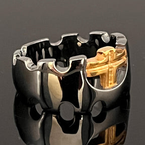 Knights Templar Ring - Sterling Silver Cross - Bricks Masons