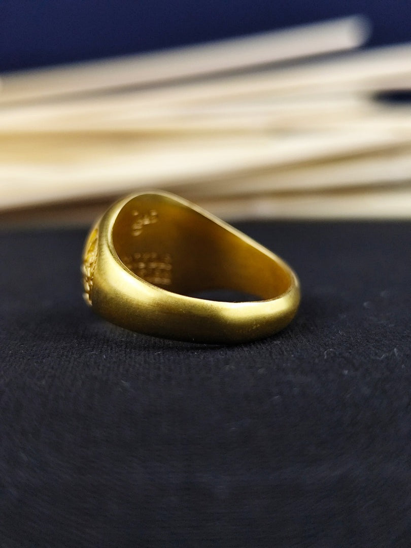 Master Mason Blue Lodge Ring - Square & Compass G Engraving Options - Bricks Masons