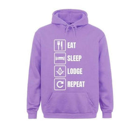 Master Mason Blue Lodge Hoodie - Eat Sleep Lodge Repeat Various Colors