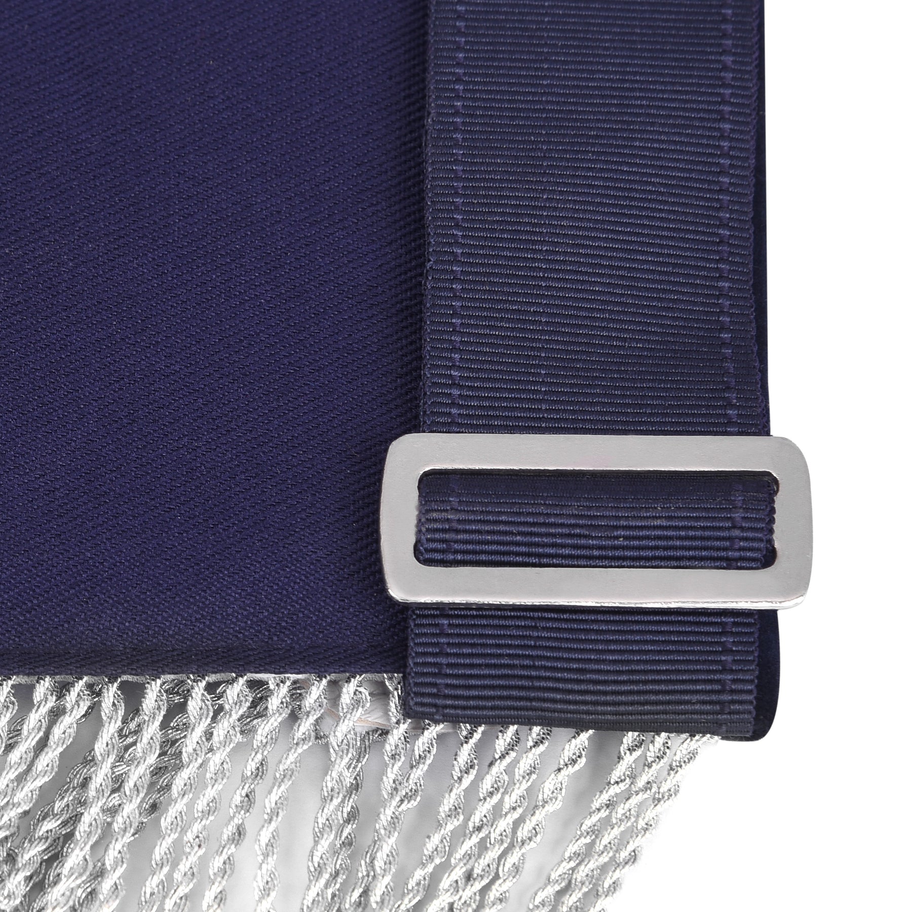 Junior Steward Blue Lodge Officer Apron - Blue With Silver Fringe - Bricks Masons