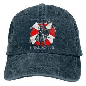 Knights Templar Baseball Cap - (I FEAR NO EVIL) - Bricks Masons