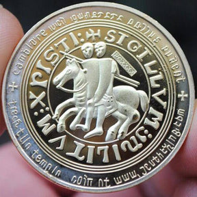 Knights Templar Commandery Coin - Wide Cross Shield Green - Bricks Masons