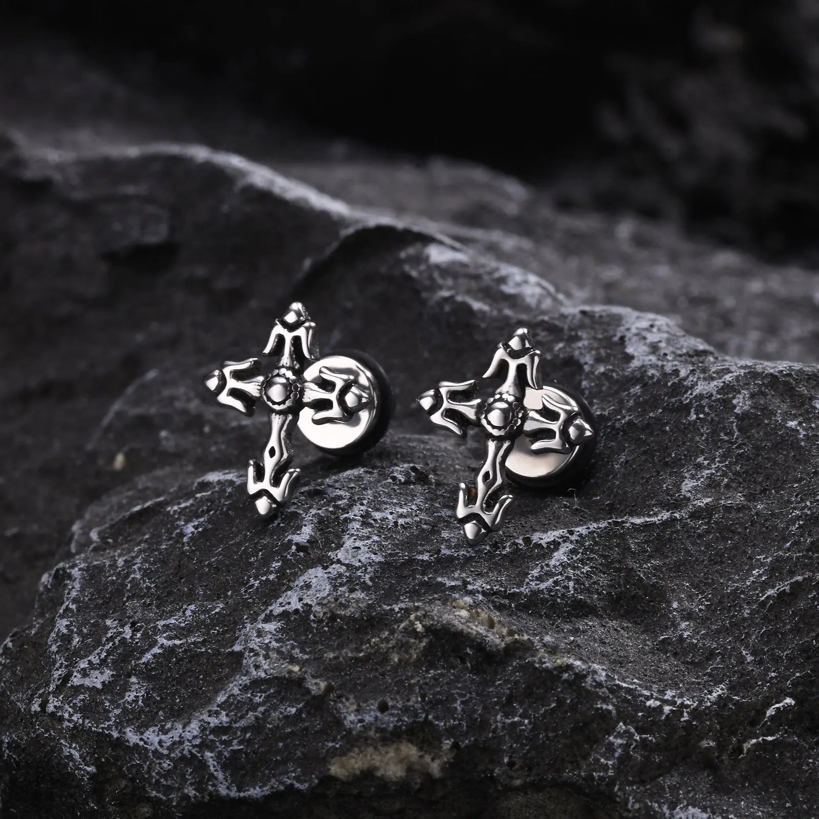 Knights Templar Earring - Waterproof Stainless Steel Stud Earrings - Bricks Masons