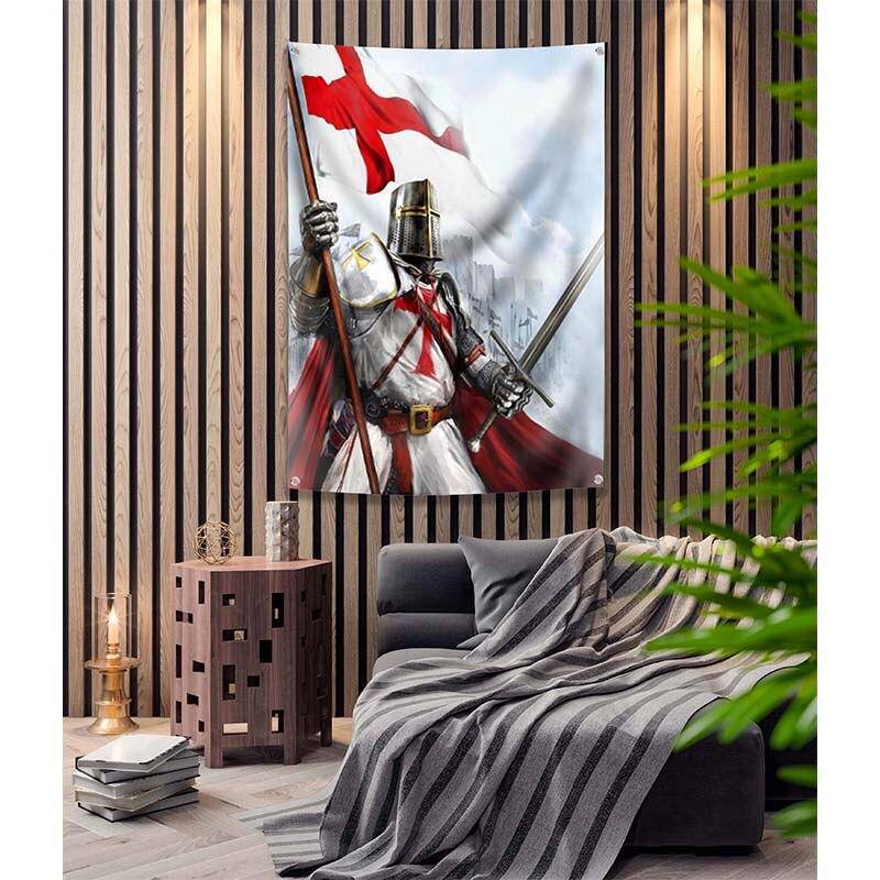 Knights Templar Flag - Printed - Bricks Masons