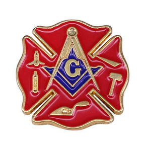 Knights Templar Lapel Pin - Fireman Fire Service First Responder - Bricks Masons