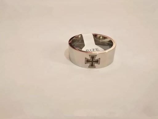 Knights Templar Ring - Cross Band - Bricks Masons