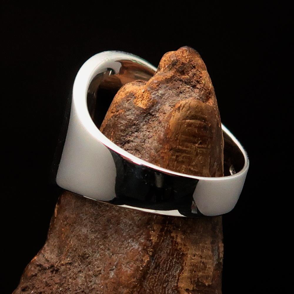 Knights Templar Ring - Green Fleur De Lis Sterling Silver - Bricks Masons