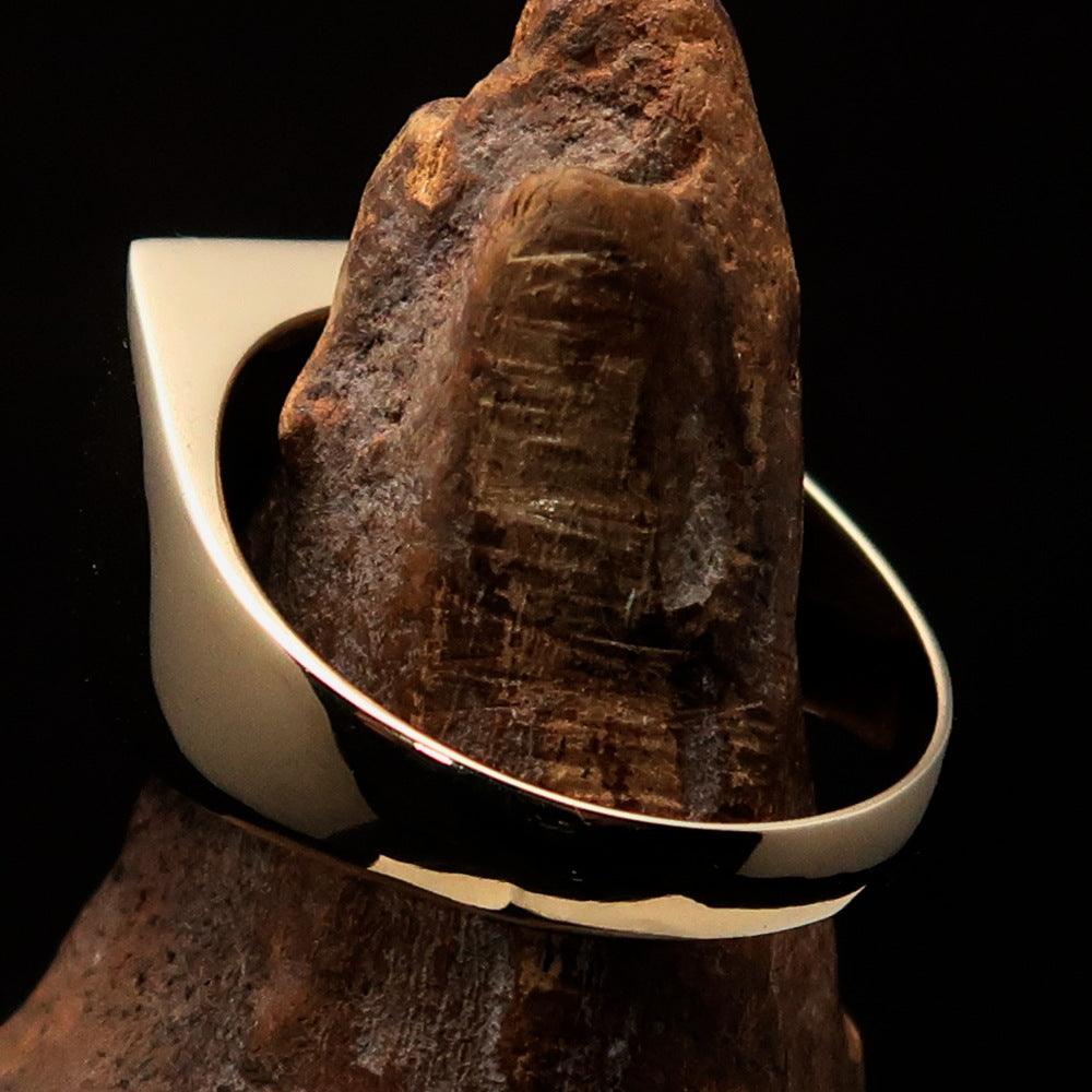 Knights Templar Ring - Green Knight Fleur De Lis Cross - Bricks Masons