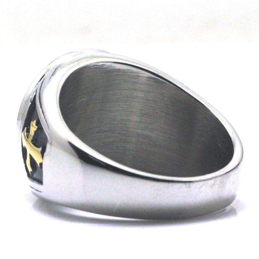 Knights Templar Ring - St. Michael Protect Us Gold/Silver - Bricks Masons