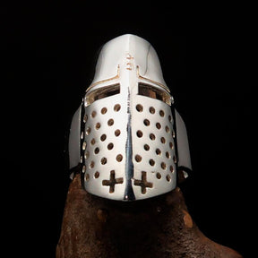 Knights Templar Ring - Sterling Silver Knight Helmet - Bricks Masons
