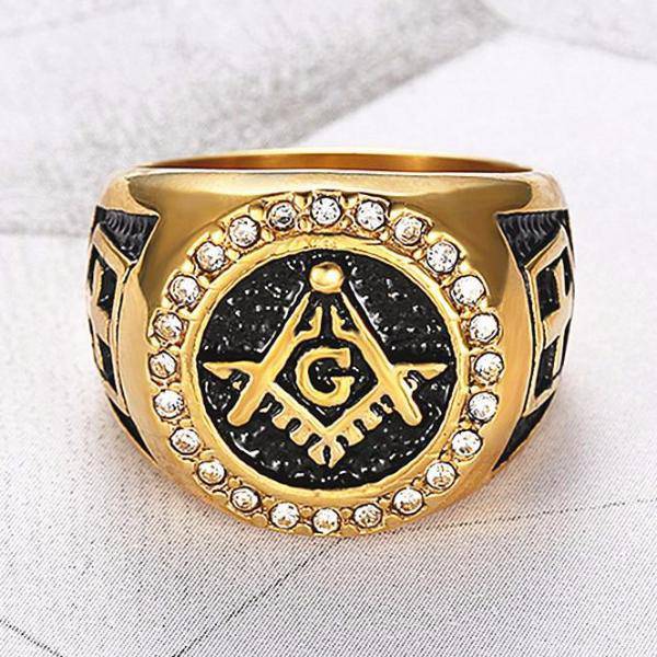 Knights Templar Ring - Zirconia - Bricks Masons