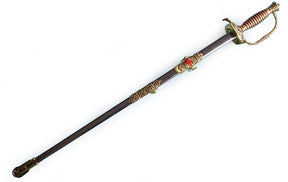 Knights Templar Sword - Red Cross Gold 35.6" - Bricks Masons