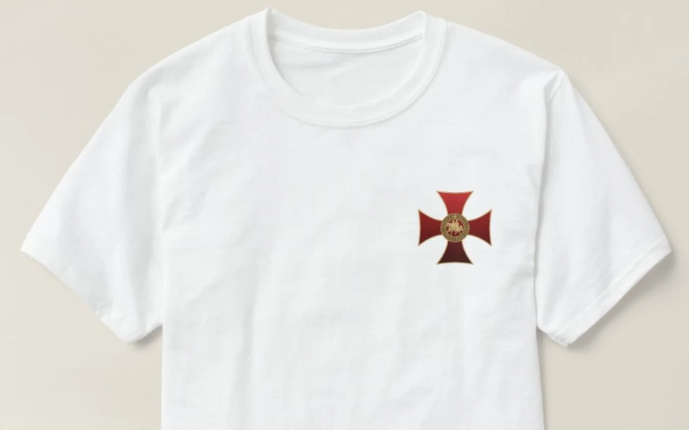 Knights Templar T-Shirt - Cotton Short Sleeve O-Neck - Bricks Masons