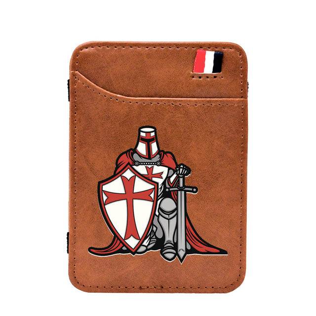 Knights Templar Wallet - (Black & Brown) - Bricks Masons